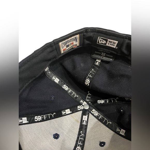 New York Yankees New Era 1999 World Series Cooperstown 59Fifty Hat Cap Navy - Picture 7 of 7